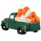9.5" LED Lighted Green Ceramic Truck Hauling Pumpkins Autumn Harvest Decoration